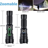 مصباح معدني كاشف فائق السطوع P90 , بطارية باستطاعة...