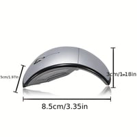 ماوس لاسلكي قابل للطي بمنفذ USB 2.4G، ماوس صغير لل...