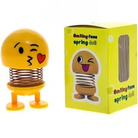 طقم إيموجي مبتسمة برأس هزاز لتزيين السيارة مكوّن م...