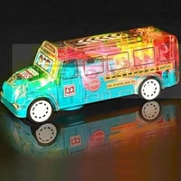 لعبة حافلة مدرسية شفافة دوران 360 درجة محاكاة الصو...