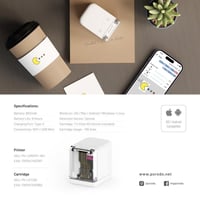 طابعة يدوية محمولة من بورودو للطباعة الفورية الملو...