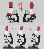 مجموعة مجهر العلوم للأطفال ,مجهر تكبير مع ضوء ليد...