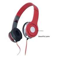 سماعات رأس سلكية برو ماكس مع ميكروفون | أسود/أحمر