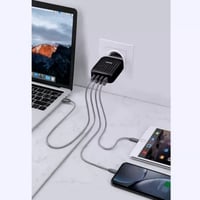 شاحن زندور 32 واط بأربعة منافذ USB-C وUSB - شحن سر...