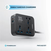 توصيلة كهربائي باورولوجي 3 منافذ AC، قدرة 3250 واط...