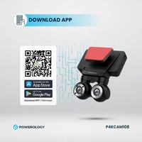 كاميرا Powerology Dash CAM108 مزدوجة العدسات – تصو...