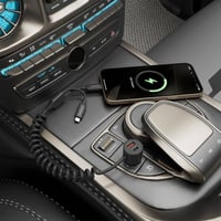 شاحن سيارة بورودو مزدوج المنافذ مع كابلات Type-C م...