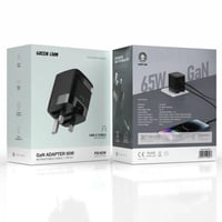 شاحن حائط Green Lion Gan 65 واط كابل قابل للسحب PD...