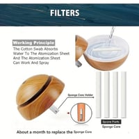 مرطب على شكل كرة، صغير الحجم يعمل بمنفذ USB لغرفة...