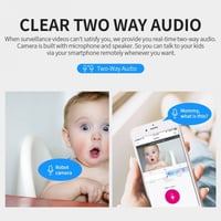 كاميرا مراقبة الأطفال على شكل روبوت مع ميزة التتبع...