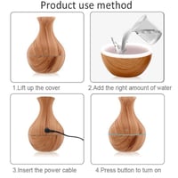 مرطب على شكل مزهرية، صغير الحجم يعمل بمنفذ USB لغر...