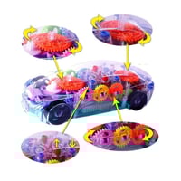 لعبة السيارة الدوارة بتصميم شفاف ودوران 360 درجة م...