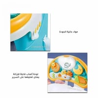 كرسي طعام محمول للأطفال 3 في 1 مع لعبة ترفيهية – م...