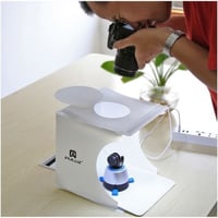 صندوق إضاءة 20*20 مع 6 خلفيات بألوان متنوعة لتصوير...