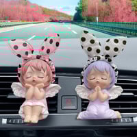 مجموعة مشبك معطر للسيارة بتصميم الملاك اللطيف لتزي...