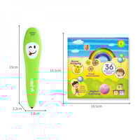 قلم تعليمي قارئ مع كتاب 36 صفحة لتعليم الاطفال وبا...