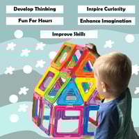 لعبة تركيب اشكال مغناطيسية بسيطة للاطفال ، 40 قطعة