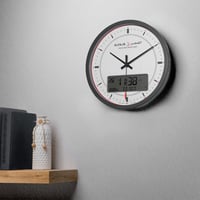 ساعة حائط الفجر بعقارب وشاشة لعرض أوقات الصلاة وال...