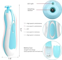 مبرد تقليم أظافر الأطفال وحديثي الولادة مع ضوء LED...