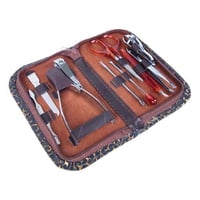 مجموعة باديكير قلامة الأظافر 10 قطعة متعددة الوظائ...