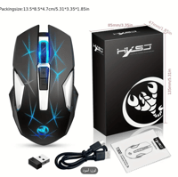 فأرة الألعاب اللاسلكية HXSJ 2.4G هي فأرة حديثة ومب...