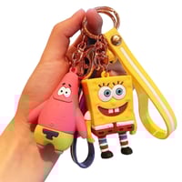 سلسلة مفاتيح شكل سبونج بوب و اصدقاء البحر مع حلقة...