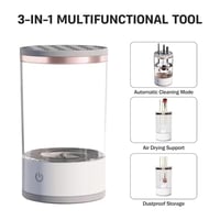منظف ​​فرش المكياج الكهربائي مع قاعدة تجفيف، منظف...
