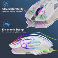 فأرة الألعاب اللاسلكية HXSJ 2.4G هي فأرة حديثة ومب...