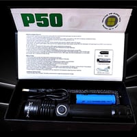 كشاف يدوي عالي الطاقة LED P50 - مقاوم للماء والتأك...