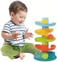 لعبة برج الكرة للاطفال الصغار , برج دوار 4 طبقات و...