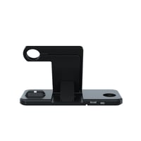 محطة شاحن لاسلكي متعددة الوظائف 5 في 1 - اسود