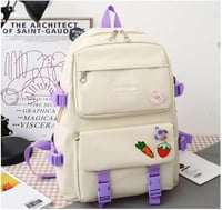 شنطة ظهر بناتي بطابع كرتوني لطيف – طقم مدرسي 5 قطع...