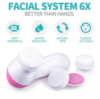 جهاز مساج وتنظيف للبشرة و الوجه مزود ب5 رؤوس مختلف...