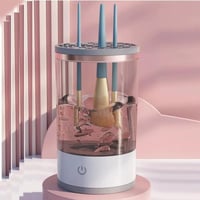 منظف ​​فرش المكياج الكهربائي مع قاعدة تجفيف، منظف...