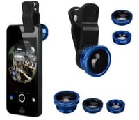عدسة 3 في 1 تصلح للعديد من الكاميرات مع مشبك أحمر...