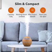 مرطب على شكل كرة، صغير الحجم يعمل بمنفذ USB لغرفة...