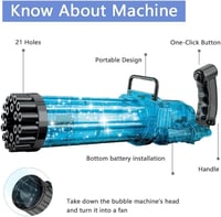 مسدس صانع فقاعات الصابون - 21 فتحة