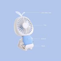 مروحة تبريد صغيرة لطيفة قابلة لإعادة الشحن بمنفذ U...