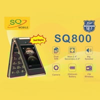 جوال SQ800 القابل للطي بشاشتين | يدعم شريحتين وصوت...