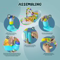 بساط لعب للأطفال الرضع مع لوحة مفاتيح موسيقية