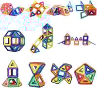 لعبة تركيب اشكال مغناطيسية بسيطة للاطفال ، 40 قطعة
