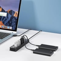 7 منافذ رئيسية USB 3.0 مع مفاتيح ومصابيح طاقة فردي...