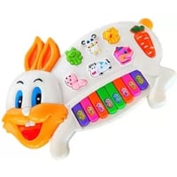 لعبة أطفال بيانو أرنب موسيقي للأطفال مزود بأضواء و...