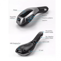 X5 شاحن بتقنية البلوتوث للسيارة مع جهاز إرسال FM -...