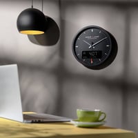 ساعة حائط الفجر بعقارب وشاشة لعرض أوقات الصلاة وال...