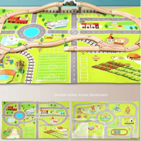 لعبة مسارات المدينة الخشبية - قطار المدينة 80 قطعة...