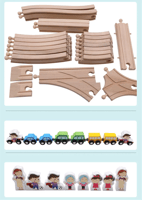 لعبة مسارات المدينة الخشبية - قطار المدينة 80 قطعة...