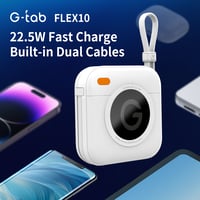 باور بانك جي تاب FLEX10 سعة 10000 ملي أمبير مدمج ب...