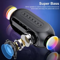 ساعة منبه رقمي مزدوج مع مكبر صوت بلوتوث باضاءة ملو...