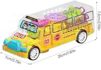 لعبة حافلة مدرسية شفافة دوران 360 درجة محاكاة الصو...